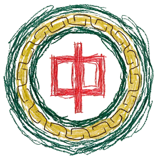 Mahjong Minions crest, drawn by the kids