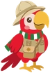Parla, the parrot guide from Language Explorers